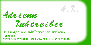 adrienn kuhtreiber business card